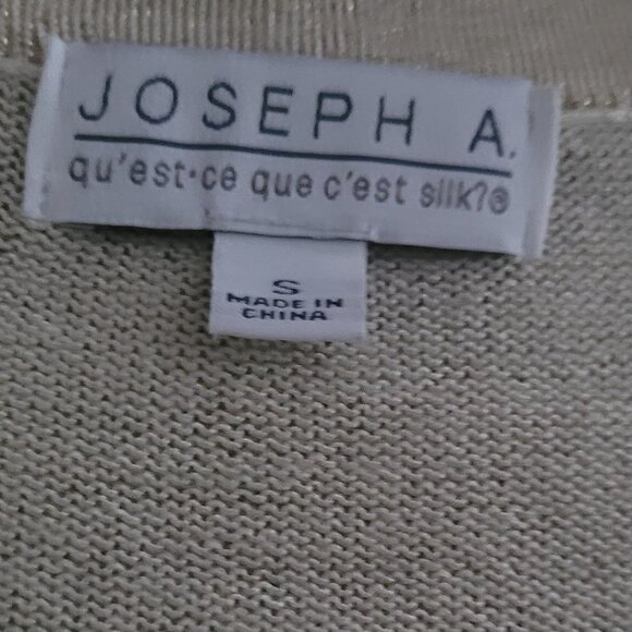 Joseph A Light Weight Gold Rayon Blend Cardigan Size Small EUC - Picture 3 of 9